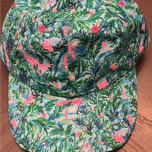 Lilly Pulitzer Pink and Green Floral Run Around Hat